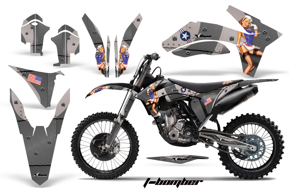 Dirt Bike Decal Graphics Kit Wrap For KTM SX/SX-F/XC/EXC/XFC-W 2011-2013 TBOMBER SILVER-atv motorcycle utv parts accessories gear helmets jackets gloves pantsAll Terrain Depot