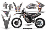 Dirt Bike Decal Graphics Kit Wrap For KTM SX/SX-F/XC/EXC/XFC-W 2011-2013 TBOMBER SILVER