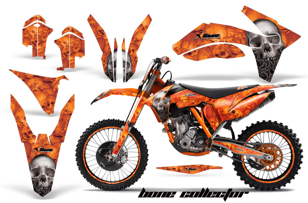 Graphics Kit Decal Sticker Wrap + # Plates For KTM SX/SX-F/XC/EXC/XFC-W 2011-2013 BONES ORANGE-atv motorcycle utv parts accessories gear helmets jackets gloves pantsAll Terrain Depot