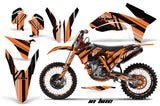 Graphics Kit Decal Sticker Wrap + # Plates For KTM SX/SX-F/XC/EXC/XFC-W 2011-2013 INLINE BLACK ORANGE