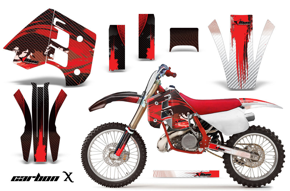 Decal Graphics Kit Wrap For KTM EXC250 EXC300 MXC250 MXC300 1990-1992 CARBONX RED-atv motorcycle utv parts accessories gear helmets jackets gloves pantsAll Terrain Depot