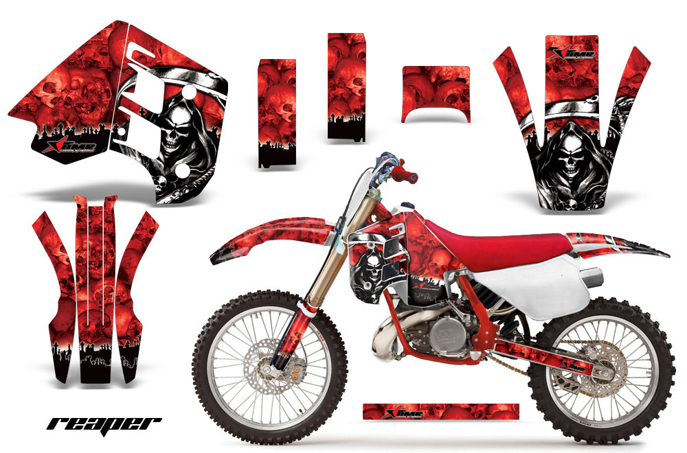 Decal Graphics Kit Wrap For KTM EXC250 EXC300 MXC250 MXC300 1990-1992 REAPER RED-atv motorcycle utv parts accessories gear helmets jackets gloves pantsAll Terrain Depot