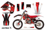 Graphics Kit Decal Wrap + # Plates For KTM EXC250 EXC300 MXC250 MXC300 1990-1992 CARBONX RED
