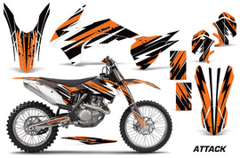 Graphics Kit Decal Wrap For KTM SX/SXF/XCF/EXC/TC-F/XC/XCF-W 2013-2016 ATTACK ORANGE-atv motorcycle utv parts accessories gear helmets jackets gloves pantsAll Terrain Depot