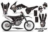 Graphics Kit Decal Wrap For KTM SX/SXF/XCF/EXC/TC-F/XC/XCF-W 2013-2016 CHECKERED SILVER BLACK