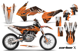 Graphics Kit Decal Wrap For KTM SX/SXF/XCF/EXC/TC-F/XC/XCF-W 2013-2016 CARBONX ORANGE-atv motorcycle utv parts accessories gear helmets jackets gloves pantsAll Terrain Depot