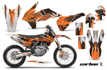 Load image into Gallery viewer, Graphics Kit Decal Wrap + # Plates For KTM SX/SXF/XCF/EXC/TC-F/XC/XCF-W 2013-2016 CARBONX ORANGE-atv motorcycle utv parts accessories gear helmets jackets gloves pantsAll Terrain Depot