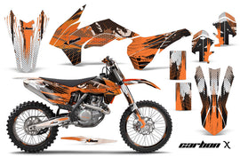 Graphics Kit Decal Wrap + # Plates For KTM SX/SXF/XCF/EXC/TC-F/XC/XCF-W 2013-2016 CARBONX ORANGE-atv motorcycle utv parts accessories gear helmets jackets gloves pantsAll Terrain Depot
