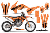 Graphics Kit Decal Wrap For KTM SX/SXF/XCF/EXC/TC-F/XC/XCF-W 2013-2016 CONTENDER BLACK ORANGE