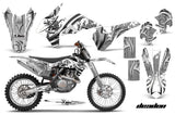 Graphics Kit Decal Wrap + # Plates For KTM SX/SXF/XCF/EXC/TC-F/XC/XCF-W 2013-2016 DEADEN WHITE