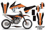 Graphics Kit Decal Wrap For KTM SX/SXF/XCF/EXC/TC-F/XC/XCF-W 2013-2016 DIAMOND RACE ORANGE BLACK