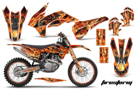 Graphics Kit Decal Wrap + # Plates For KTM SX/SXF/XCF/EXC/TC-F/XC/XCF-W 2013-2016 FIRESTORM ORANGE-atv motorcycle utv parts accessories gear helmets jackets gloves pantsAll Terrain Depot