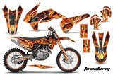 Graphics Kit Decal Wrap + # Plates For KTM SX/SXF/XCF/EXC/TC-F/XC/XCF-W 2013-2016 FIRESTORM ORANGE