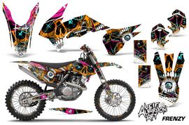 Graphics Kit Decal Wrap + # Plates For KTM SX/SXF/XCF/EXC/TC-F/XC/XCF-W 2013-2016 FRENZY ORANGE-atv motorcycle utv parts accessories gear helmets jackets gloves pantsAll Terrain Depot
