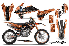 Graphics Kit Decal Wrap + # Plates For KTM SX/SXF/XCF/EXC/TC-F/XC/XCF-W 2013-2016 HATTER BLACK ORANGE-atv motorcycle utv parts accessories gear helmets jackets gloves pantsAll Terrain Depot