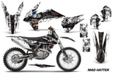 Graphics Kit Decal Wrap For KTM SX/SXF/XCF/EXC/TC-F/XC/XCF-W 2013-2016 HATTER BLACK WHITE