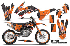 Graphics Kit Decal Wrap + # Plates For KTM SX/SXF/XCF/EXC/TC-F/XC/XCF-W 2013-2016 WARHAWK ORANGE-atv motorcycle utv parts accessories gear helmets jackets gloves pantsAll Terrain Depot