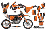 Graphics Kit Decal Wrap + # Plates For KTM SX/SXF/XCF/EXC/TC-F/XC/XCF-W 2013-2016 WARHAWK ORANGE