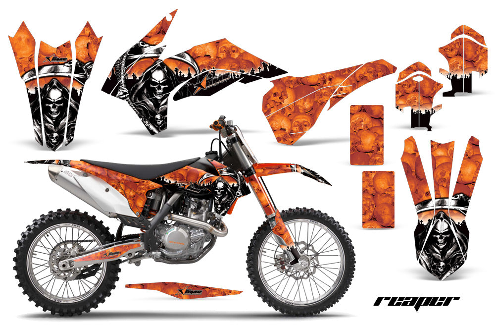 Graphics Kit Decal Wrap For KTM SX/SXF/XCF/EXC/TC-F/XC/XCF-W 2013-2016 REAPER ORANGE-atv motorcycle utv parts accessories gear helmets jackets gloves pantsAll Terrain Depot