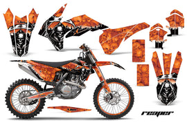 Graphics Kit Decal Wrap + # Plates For KTM SX/SXF/XCF/EXC/TC-F/XC/XCF-W 2013-2016 REAPER ORANGE-atv motorcycle utv parts accessories gear helmets jackets gloves pantsAll Terrain Depot
