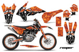 Graphics Kit Decal Wrap + # Plates For KTM SX/SXF/XCF/EXC/TC-F/XC/XCF-W 2013-2016 REAPER ORANGE