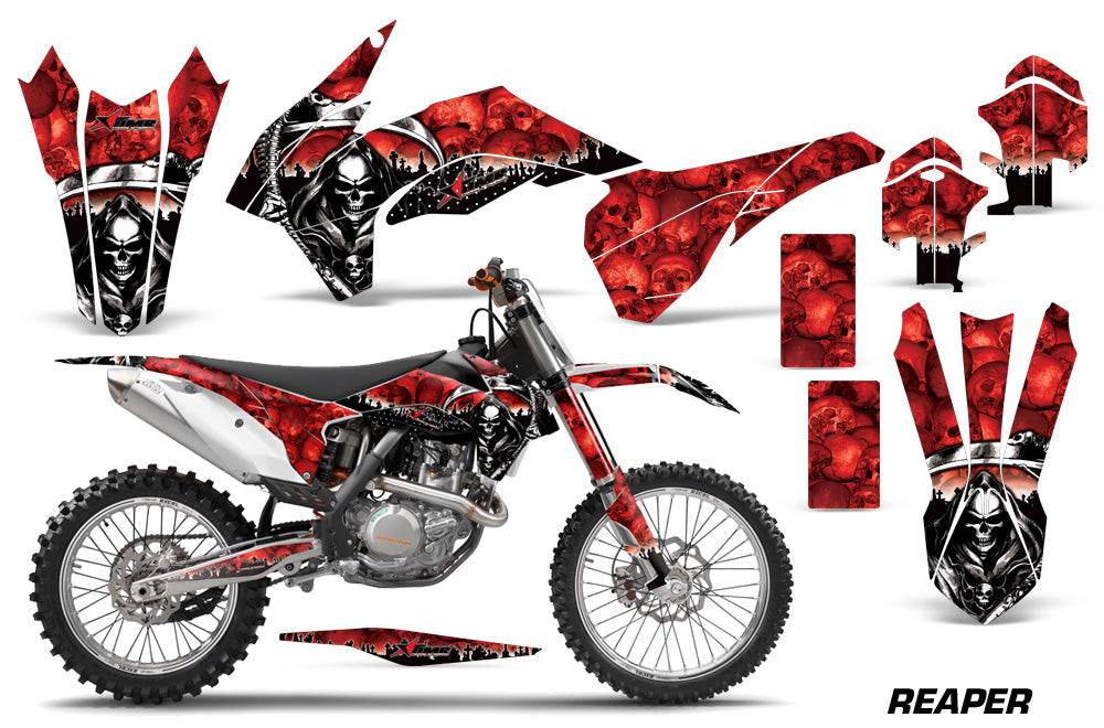 Graphics Kit Decal Wrap For KTM SX/SXF/XCF/EXC/TC-F/XC/XCF-W 2013-2016 REAPER RED-atv motorcycle utv parts accessories gear helmets jackets gloves pantsAll Terrain Depot