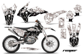 Graphics Kit Decal Wrap + # Plates For KTM SX/SXF/XCF/EXC/TC-F/XC/XCF-W 2013-2016 REAPER WHITE-atv motorcycle utv parts accessories gear helmets jackets gloves pantsAll Terrain Depot