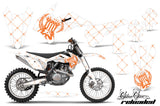Graphics Kit Decal Wrap + # Plates For KTM SX/SXF/XCF/EXC/TC-F/XC/XCF-W 2013-2016 RELOADED ORANGE WHITE