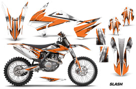 Graphics Kit Decal Wrap For KTM SX/SXF/XCF/EXC/TC-F/XC/XCF-W 2013-2016 SLASH ORANGE-atv motorcycle utv parts accessories gear helmets jackets gloves pantsAll Terrain Depot