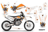 Graphics Kit Decal Wrap For KTM SX/SXF/XCF/EXC/TC-F/XC/XCF-W 2013-2016 TOXIC ORANGE WHITE