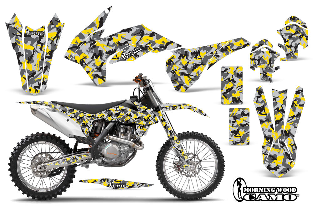 Graphics Kit Decal Wrap For KTM SX/SXF/XCF/EXC/TC-F/XC/XCF-W 2013-2016 URBAN CAMO YELLOW-atv motorcycle utv parts accessories gear helmets jackets gloves pantsAll Terrain Depot