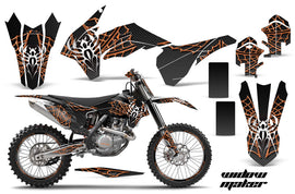 Graphics Kit Decal Wrap + # Plates For KTM SX/SXF/XCF/EXC/TC-F/XC/XCF-W 2013-2016 WIDOW ORANGE BLACK-atv motorcycle utv parts accessories gear helmets jackets gloves pantsAll Terrain Depot