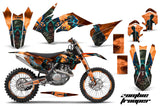 Graphics Kit Decal Wrap + # Plates For KTM SX/SXF/XCF/EXC/TC-F/XC/XCF-W 2013-2016 ZOMBIE ORANGE