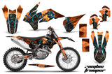 Graphics Kit Decal Wrap For KTM SX/SXF/XCF/EXC/TC-F/XC/XCF-W 2013-2016 ZOMBIE ORANGE