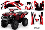 ATV Graphics Kit Quad Decal Wrap For Kawasaki Brute Force 750i 2005-2011 ATTACK RED