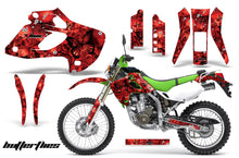 Load image into Gallery viewer, Dirt Bike Graphics Kit Decal Sticker Wrap For Kawasaki KLX250 1998-2003 BUTTERFLIES BLACK RED-atv motorcycle utv parts accessories gear helmets jackets gloves pantsAll Terrain Depot