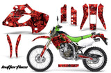 Dirt Bike Graphics Kit Decal Sticker Wrap For Kawasaki KLX250 1998-2003 BUTTERFLIES BLACK RED