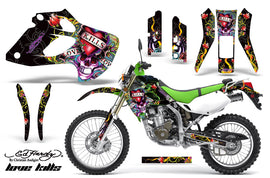 Dirt Bike Graphics Kit Decal Sticker Wrap For Kawasaki KLX250 1998-2003 EDHLK BLACK-atv motorcycle utv parts accessories gear helmets jackets gloves pantsAll Terrain Depot