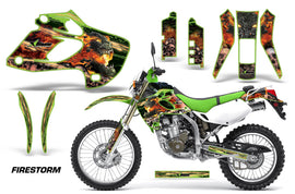 Dirt Bike Graphics Kit Decal Sticker Wrap For Kawasaki KLX250 1998-2003 FIRESTORM GREEN-atv motorcycle utv parts accessories gear helmets jackets gloves pantsAll Terrain Depot