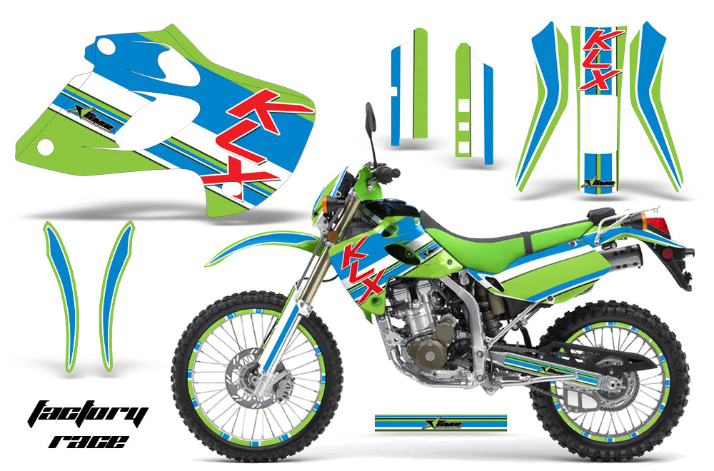 Graphics Kit Decal Sticker Wrap + # Plates For Kawasaki KLX250 1998-2003 FACTORY-atv motorcycle utv parts accessories gear helmets jackets gloves pantsAll Terrain Depot