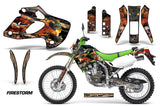 Dirt Bike Graphics Kit Decal Sticker Wrap For Kawasaki KLX250 1998-2003 FIRESTORM BLACK