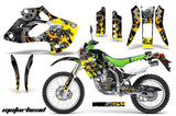 Dirt Bike Graphics Kit Decal Sticker Wrap For Kawasaki KLX250 1998-2003 MOTORHEAD BLACK