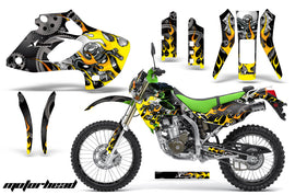 Graphics Kit Decal Sticker Wrap + # Plates For Kawasaki KLX250 1998-2003 MOTORHEAD BLACK-atv motorcycle utv parts accessories gear helmets jackets gloves pantsAll Terrain Depot