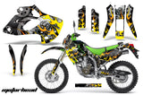 Graphics Kit Decal Sticker Wrap + # Plates For Kawasaki KLX250 1998-2003 MOTORHEAD BLACK