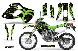 Dirt Bike Graphics Kit Decal Sticker Wrap For Kawasaki KLX250 1998-2003 TRIBE GREEN BLACK-atv motorcycle utv parts accessories gear helmets jackets gloves pantsAll Terrain Depot