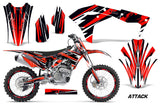 Graphics Kit Decal Sticker Wrap + # Plates For Kawasaki KXF250 2017-2018 ATTACK RED