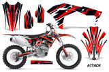 Dirt Bike Graphics Kit Decal Sticker Wrap For Kawasaki KXF250 2017-2018 ATTACK RED