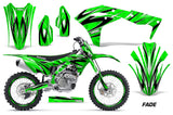 Graphics Kit Decal Sticker Wrap + # Plates For Kawasaki KXF250 2017-2018 FADE GREEN