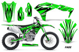 Dirt Bike Graphics Kit Decal Sticker Wrap For Kawasaki KXF250 2017-2018 FADE GREEN