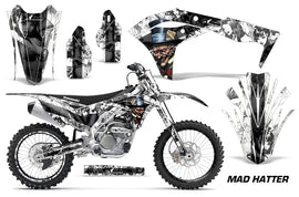 Graphics Kit Decal Sticker Wrap + # Plates For Kawasaki KXF250 2017-2018 HATTER BLACK WHITE-atv motorcycle utv parts accessories gear helmets jackets gloves pantsAll Terrain Depot